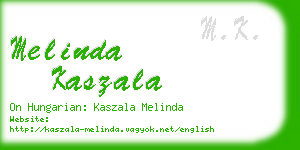 melinda kaszala business card